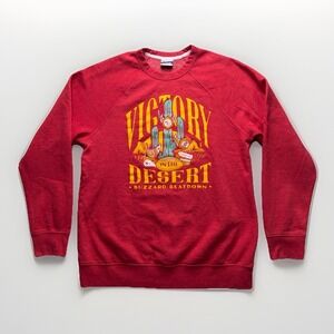 Charlie Hustle Kansas City Chiefs Desert Sweatshirt Pullover Red Fleece Size XL